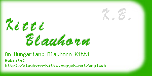 kitti blauhorn business card